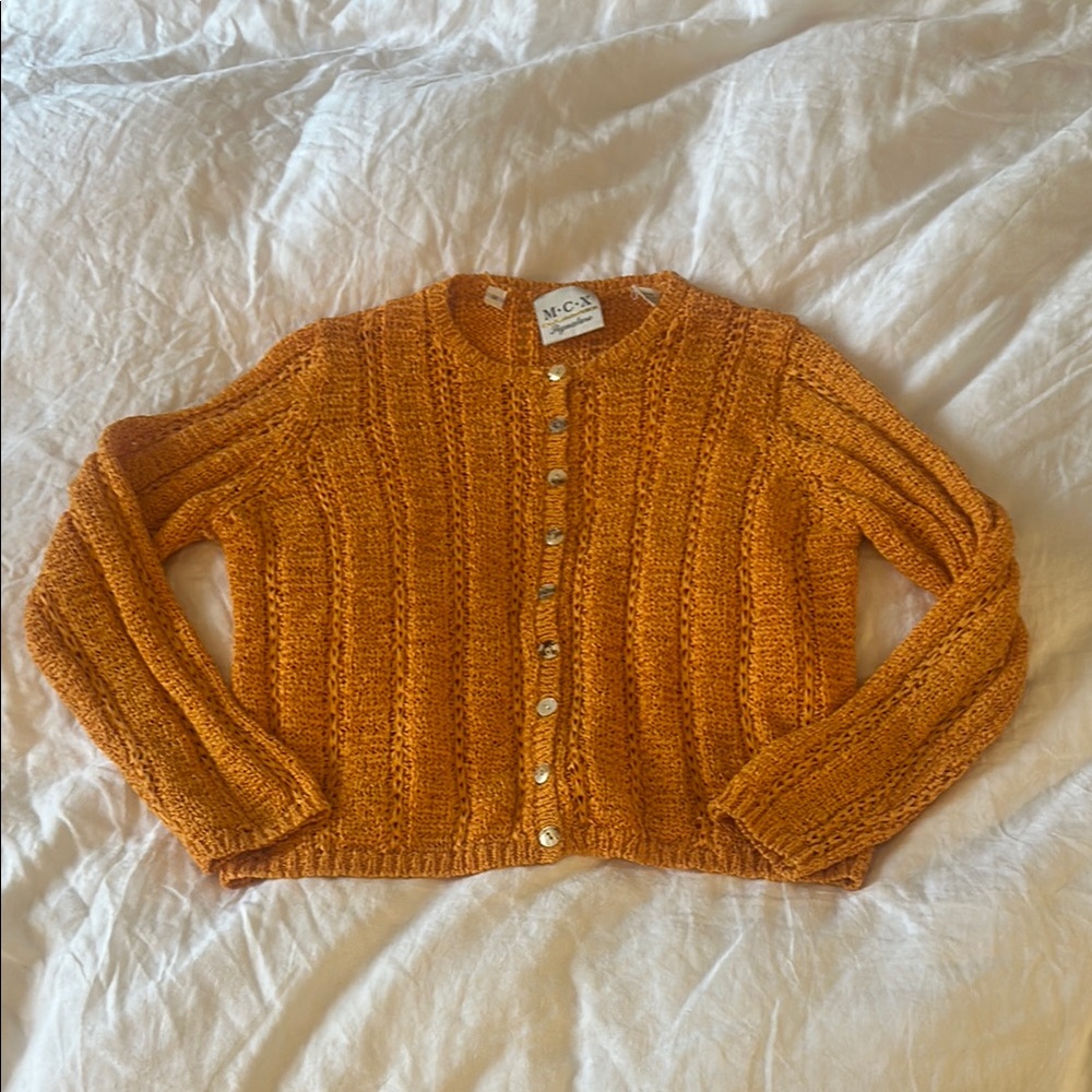 Women's Vintage Orange Lightweight Sweater sz MD